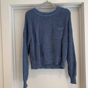 GAP Shaker-Stitch Pocket Sweater (Blue), S Tall